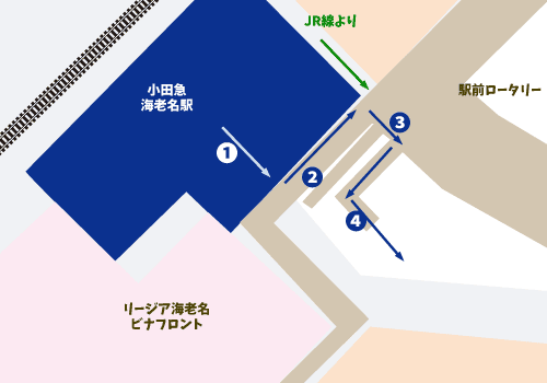 海老名駅前の地図画像