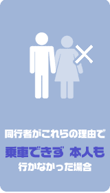 同行者がこれらの理由で乗車できず 本人も行かなかった場合